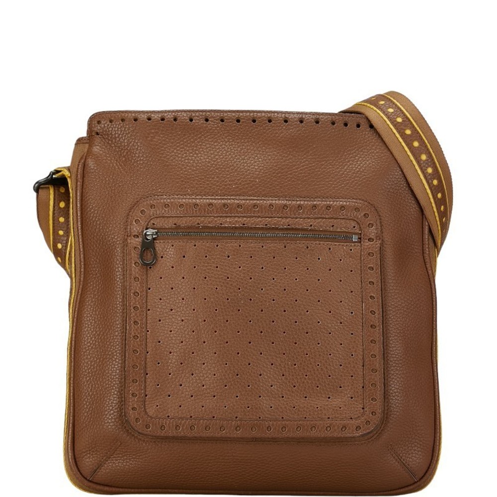 Bottega Veneta Punching Crossbody Bag Brown